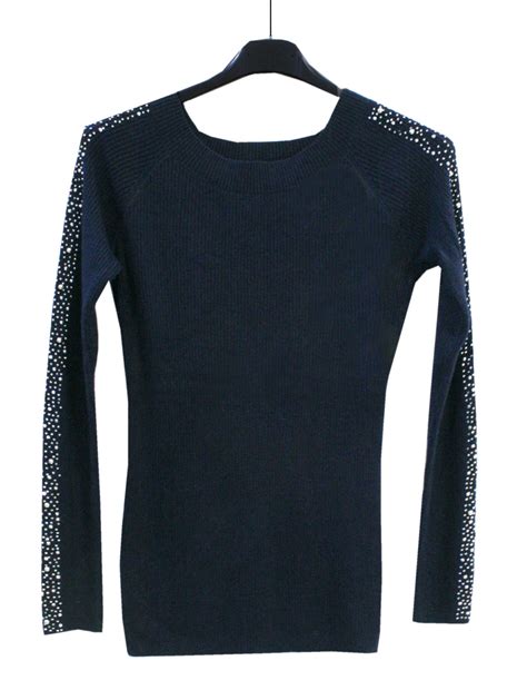 maglia chanel brillantini|Blouses & Tops .